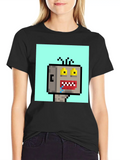 Pixel Crazy Man Classic Cotton Tee – Unisex Comfort For Any Season