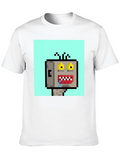 Pixel Crazy Man Classic Cotton Tee – Unisex Comfort For Any Season