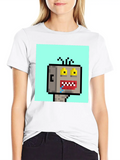 Pixel Crazy Man Classic Cotton Tee – Unisex Comfort For Any Season