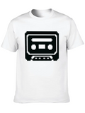 Pixelated Cassette Tape In Black Classic Cotton Tee – Unisex Comfort For Any Season