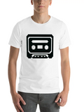 Pixelated Cassette Tape In Black Classic Cotton Tee – Unisex Comfort For Any Season