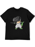 Dino Fencing Black T-Shirt