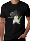 Dino Fencing Black T-Shirt