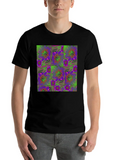 Plum Purple And Neon Flower Classic Cotton Tee – Unisex Comfort For Any Season
