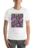 Plum Purple And Neon Flower Classic Cotton Tee – Unisex Comfort For Any Season