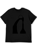 Black Silhouette Lamp Graphic Tee