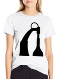 Black Silhouette Lamp Graphic Tee