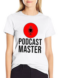 Podcast Master Podcasting Podcaster Microphone Classic Cotton Tee – Unisex Comfort For Any Season