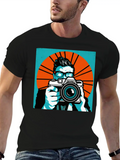 Pop Art Photographer Classic Cotton Tee – Unisex Comfort For Any Season