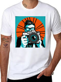 Pop Art Photographer Classic Cotton Tee – Unisex Comfort For Any Season