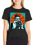 Pop Art Photographer Classic Cotton Tee – Unisex Comfort For Any Season