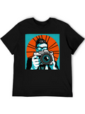 Pop Art Photographer Classic Cotton Tee – Unisex Comfort For Any Season