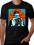 Pop Art Photographer Classic Cotton Tee – Unisex Comfort For Any Season
