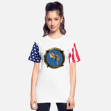 Porthole View of a SCUBA Diver Riding a Huge Squid