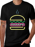 Neon Burger Graphic T-Shirt - Cool Streetwear