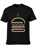 Neon Burger Graphic T-Shirt - Cool Streetwear