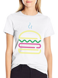 Neon Burger Graphic T-Shirt - Cool Streetwear