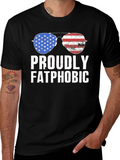 Proudly Fatphobic Patriotic Aviator T-Shirt