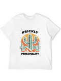 Prickly Personality Cactus Classic Cotton Tee – Unisex Comfort For Any Season