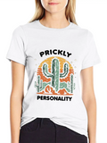 Prickly Personality Cactus Classic Cotton Tee – Unisex Comfort For Any Season