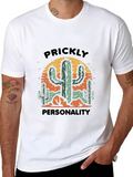 Prickly Personality Cactus Classic Cotton Tee – Unisex Comfort For Any Season