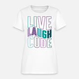 Programmer Shirt, Live Laugh Code Tee, Coding