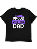 Proud Writing Dad Job Author Writer Write Classic Cotton Tee – Unisex Comfort For Any Season