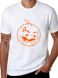 Pumpkin Punk Halloween Classic Cotton Tee – Unisex Comfort For Any Season