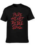 Pure Heart Rebel Soul Classic Cotton Tee – Unisex Comfort For Any Season
