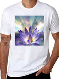 Purple Lotus Classic Cotton Tee – Unisex Comfort For Any Season