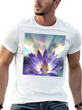 Purple Lotus Classic Cotton Tee – Unisex Comfort For Any Season