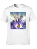 Purple Lotus Classic Cotton Tee – Unisex Comfort For Any Season
