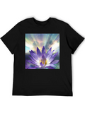 Purple Lotus Classic Cotton Tee – Unisex Comfort For Any Season