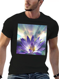 Purple Lotus Classic Cotton Tee – Unisex Comfort For Any Season