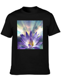 Purple Lotus Classic Cotton Tee – Unisex Comfort For Any Season