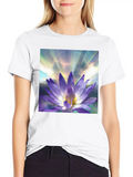 Purple Lotus Classic Cotton Tee – Unisex Comfort For Any Season