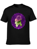 Purple Morning Glory Sacred Mandala Yoga Good Classic Cotton Tee – Unisex Comfort For Any Season