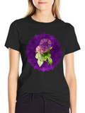 Purple Morning Glory Sacred Mandala Yoga Good Classic Cotton Tee – Unisex Comfort For Any Season