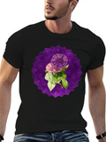 Purple Morning Glory Sacred Mandala Yoga Good Classic Cotton Tee – Unisex Comfort For Any Season
