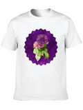 Purple Morning Glory Sacred Mandala Yoga Good Classic Cotton Tee – Unisex Comfort For Any Season