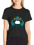 Cool Owl Graphic Black T-Shirt