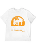 Feel the Harmony Piano Player Graphic T-Shirt