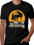 Feel the Harmony Piano Player Graphic T-Shirt