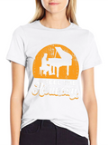 Feel the Harmony Piano Player Graphic T-Shirt