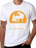 Feel the Harmony Piano Player Graphic T-Shirt