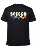Speech Therapy Heart T-Shirt - Black