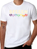 Speech Therapy Heart T-Shirt - Black