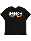 Speech Therapy Heart T-Shirt - Black