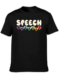 Speech Therapy Heart T-Shirt - Black