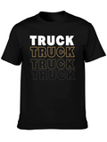 Truck Graphic Print Mens T-Shirt
